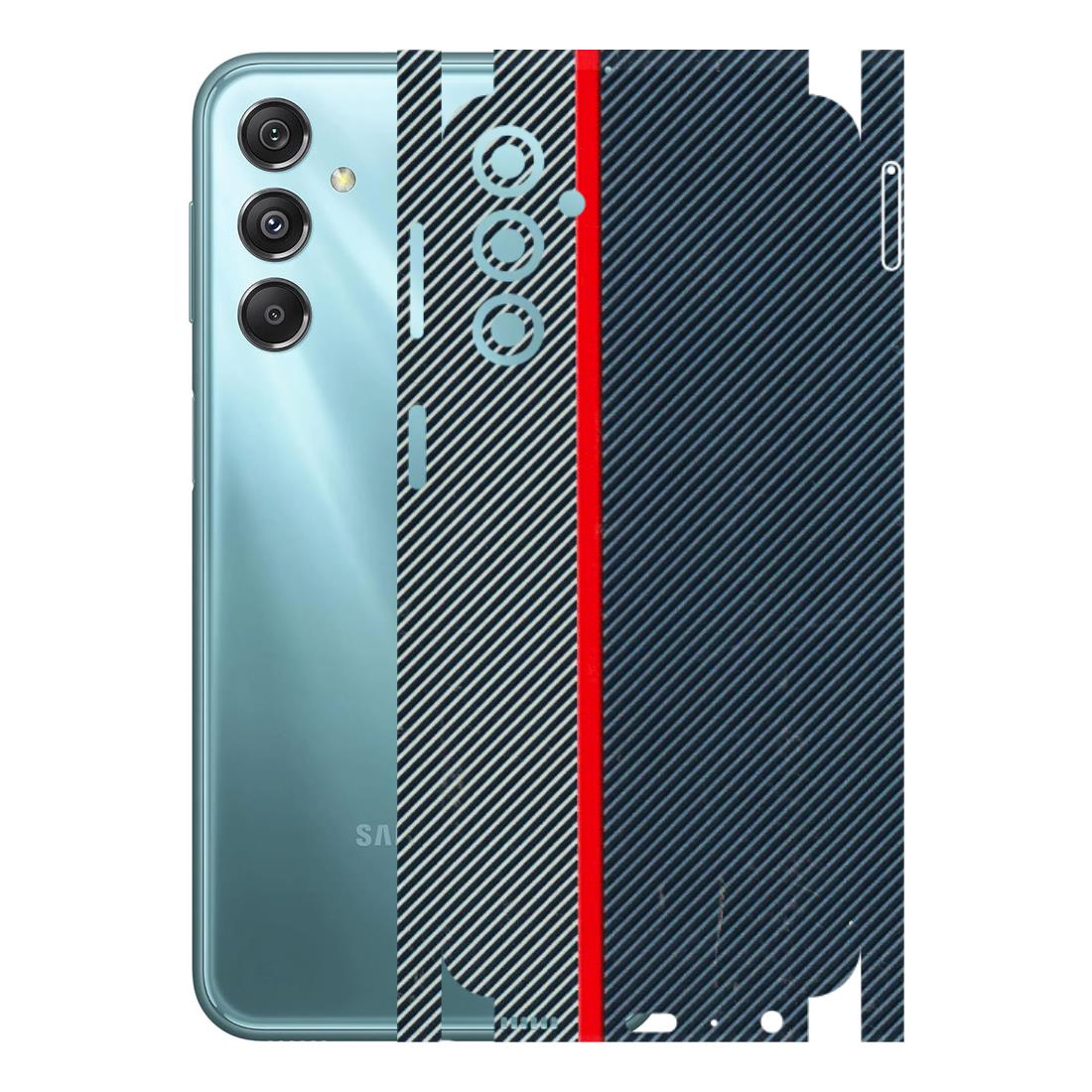 Samsung M/F/Note/Flip and C Phone Skins (All Models) - Blue Sober Lines - 3D Embossed Finish (L-305) Samsung Galaxy M34 (5G)