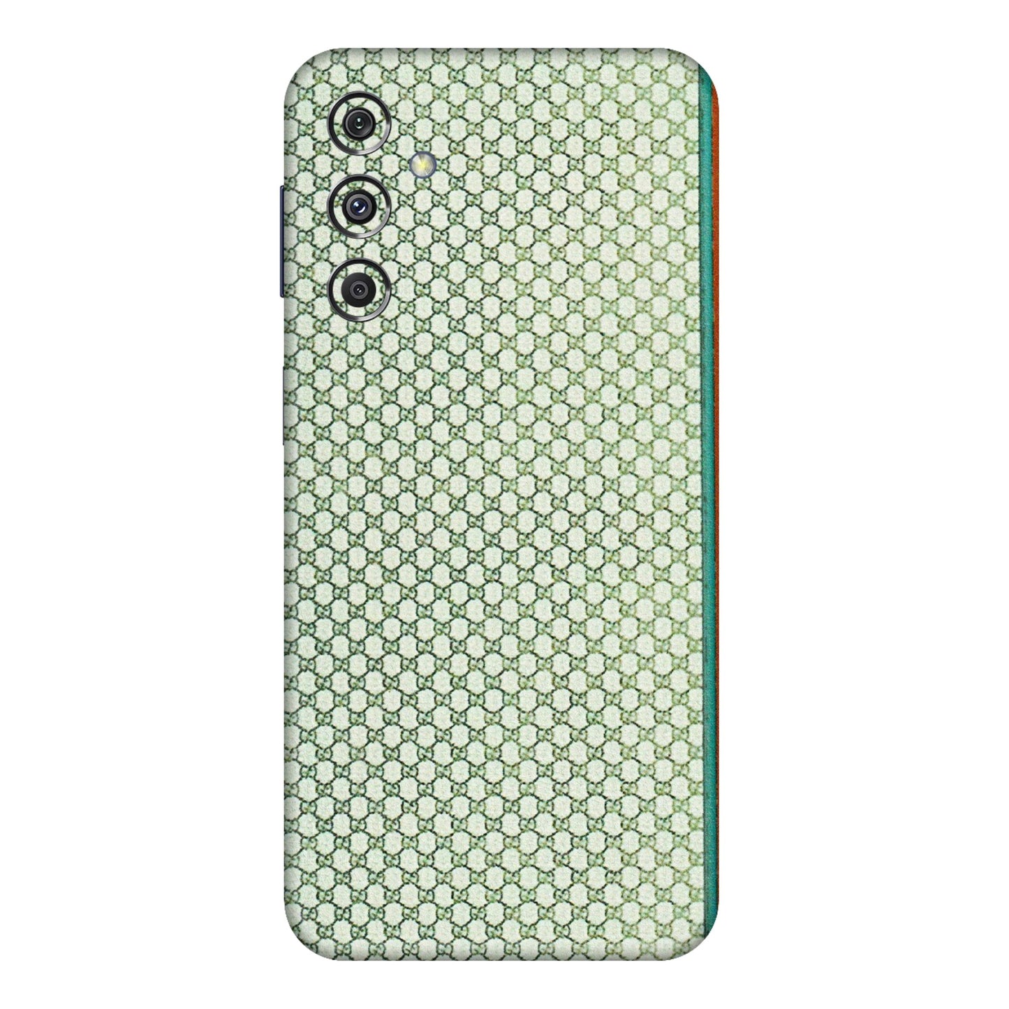 Samsung M/F/Note/Flip and C Phone Skins (All Models) - Gucci Fabric Pattern - 3D Embossed Finish (L-73) Samsung Galaxy M34 (5G)