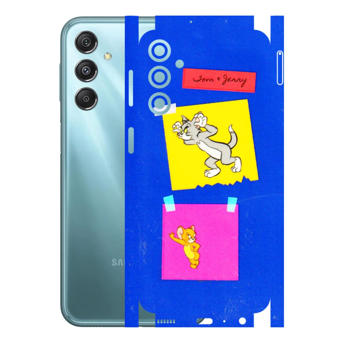 Samsung M/F/Note/Flip and C Phone Skins (All Models) - Tom N Jerry Sticky Notes - 3D Embossed Finish (L-88) Samsung Galaxy M34 (5G)