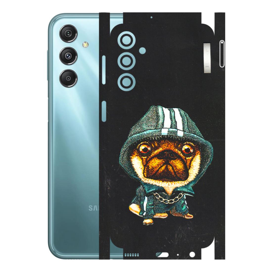 Samsung M/F/Note/Flip and C Phone Skins (All Models) - Puppy N Hoodie - 3D Embossed Finish (L-90) Samsung Galaxy M34 (5G)