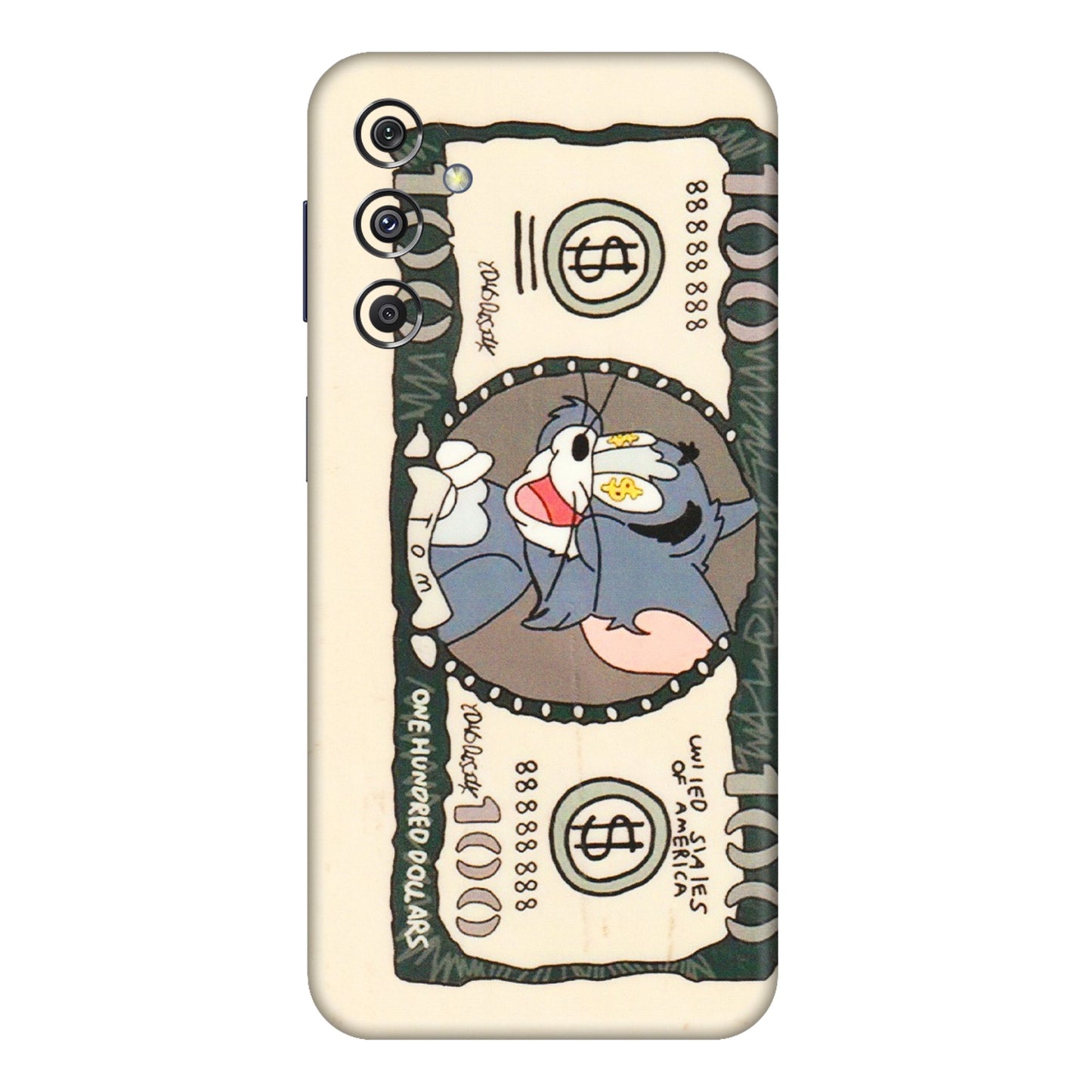 Samsung M/F/Note/Flip and C Phone Skins (All Models) - One Hundred Dollar Tom - Transparent Finish (T-16) Samsung Galaxy M34 (5G)