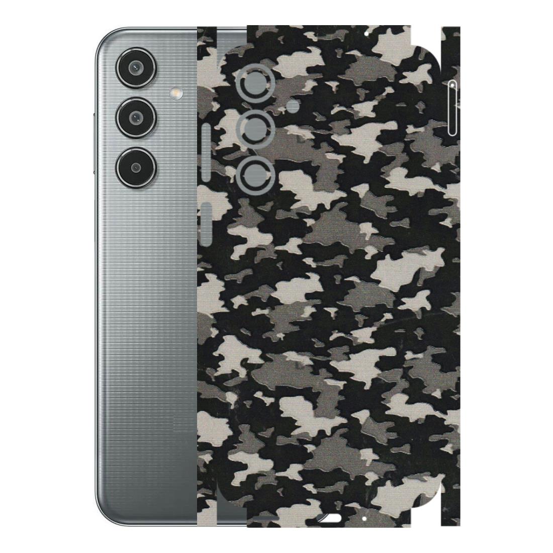 Samsung M/F/Note/Flip and C Phone Skins (All Models) - Black/Grey Camoflaunge - 3D Embossed Finish (L-142) Samsung Galaxy M35 (5G)