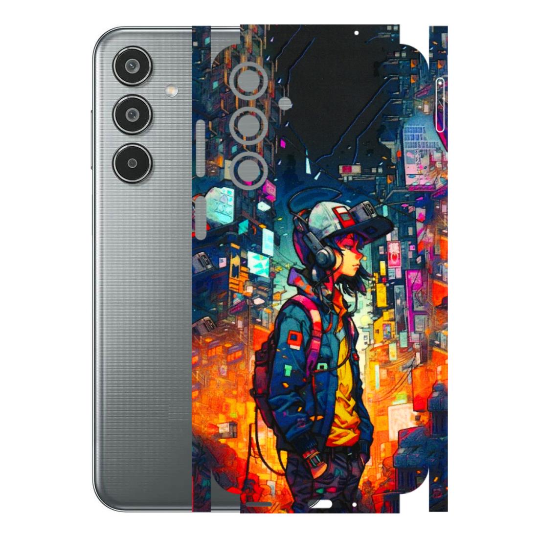 Samsung M/F/Note/Flip and C Phone Skins (All Models) - Street Anime Guy - 3D Embossed Finish (L-158) Samsung Galaxy M35 (5G)