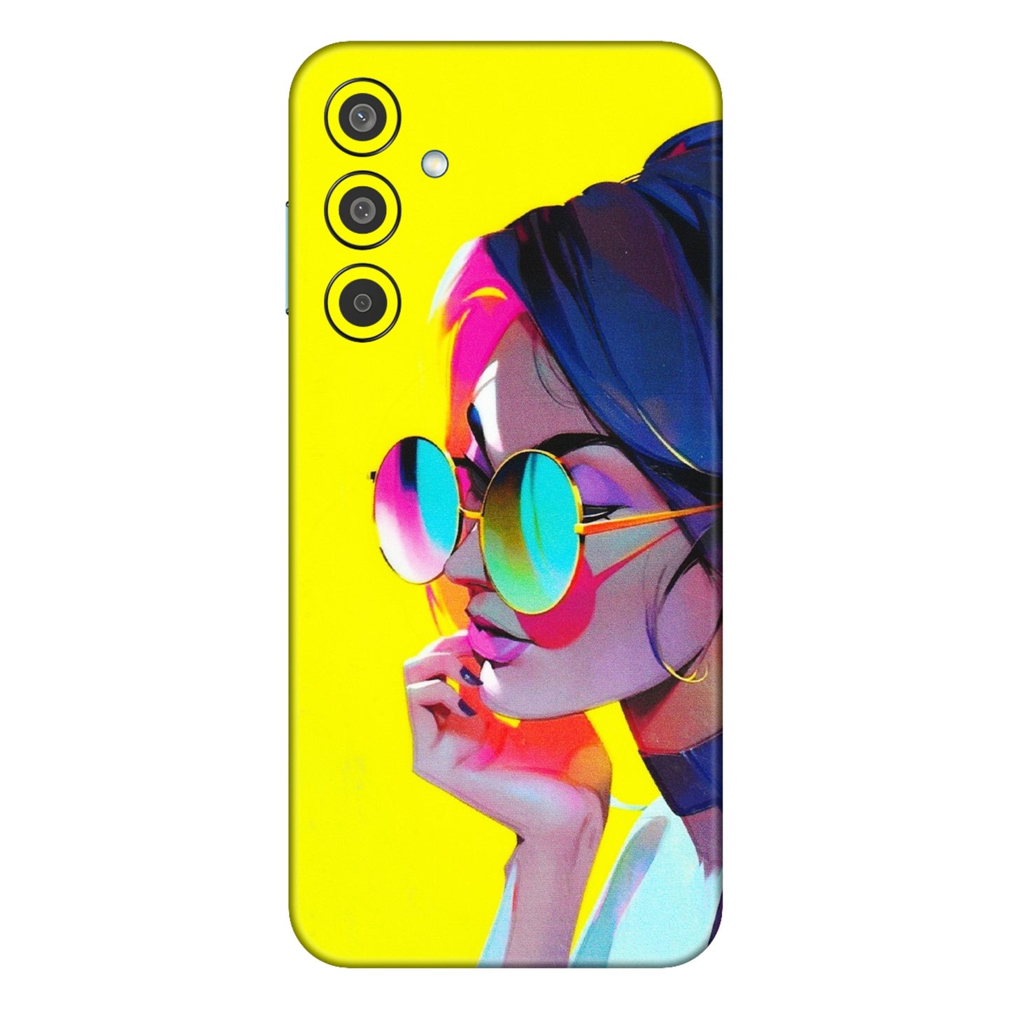 Samsung M/F/Note/Flip and C Phone Skins (All Models) - Bold Stylish Girl - 3D Embossed Finish (L-222) Samsung Galaxy M35 (5G)