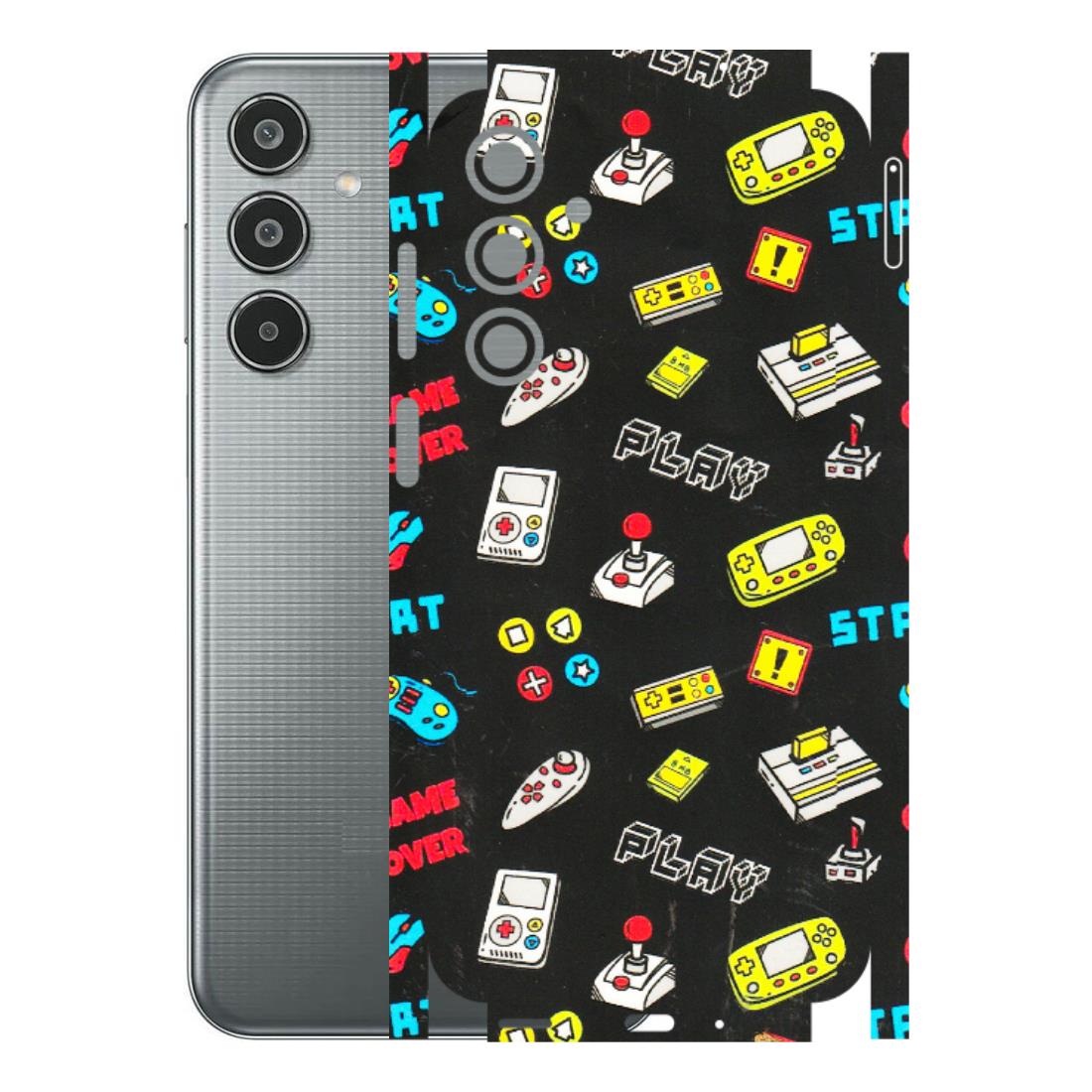Samsung M/F/Note/Flip and C Phone Skins (All Models) - Gaming Doodles - 3D Embossed Finish (L-224) Samsung Galaxy M35 (5G)