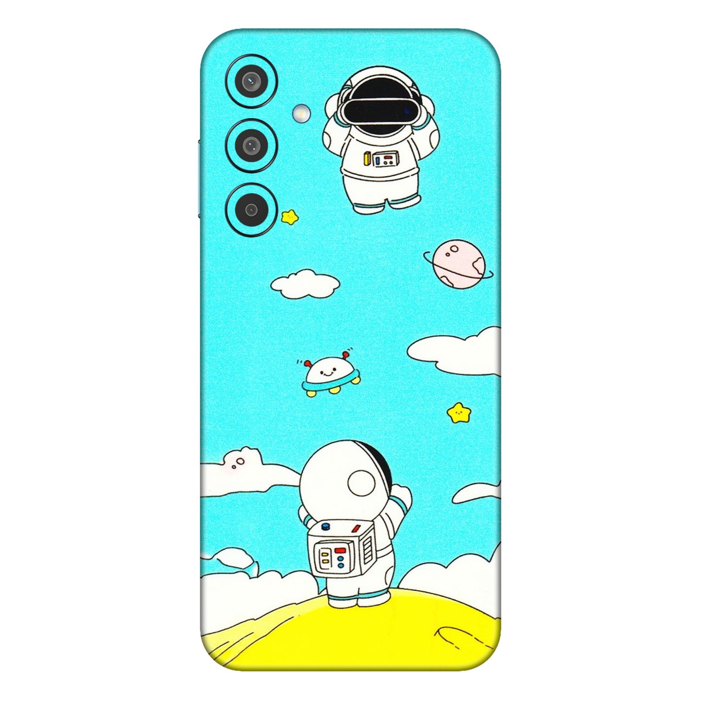 Samsung M/F/Note/Flip and C Phone Skins (All Models) - Blue Skies Astro Float - 3D Embossed Finish (L-230) Samsung Galaxy M35 (5G)