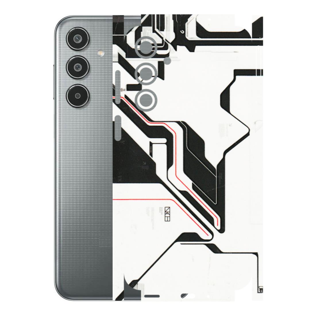 Samsung M/F/Note/Flip and C Phone Skins (All Models) - White Techy Logo - 3D Embossed Finish (L-312) Samsung Galaxy M35 (5G)