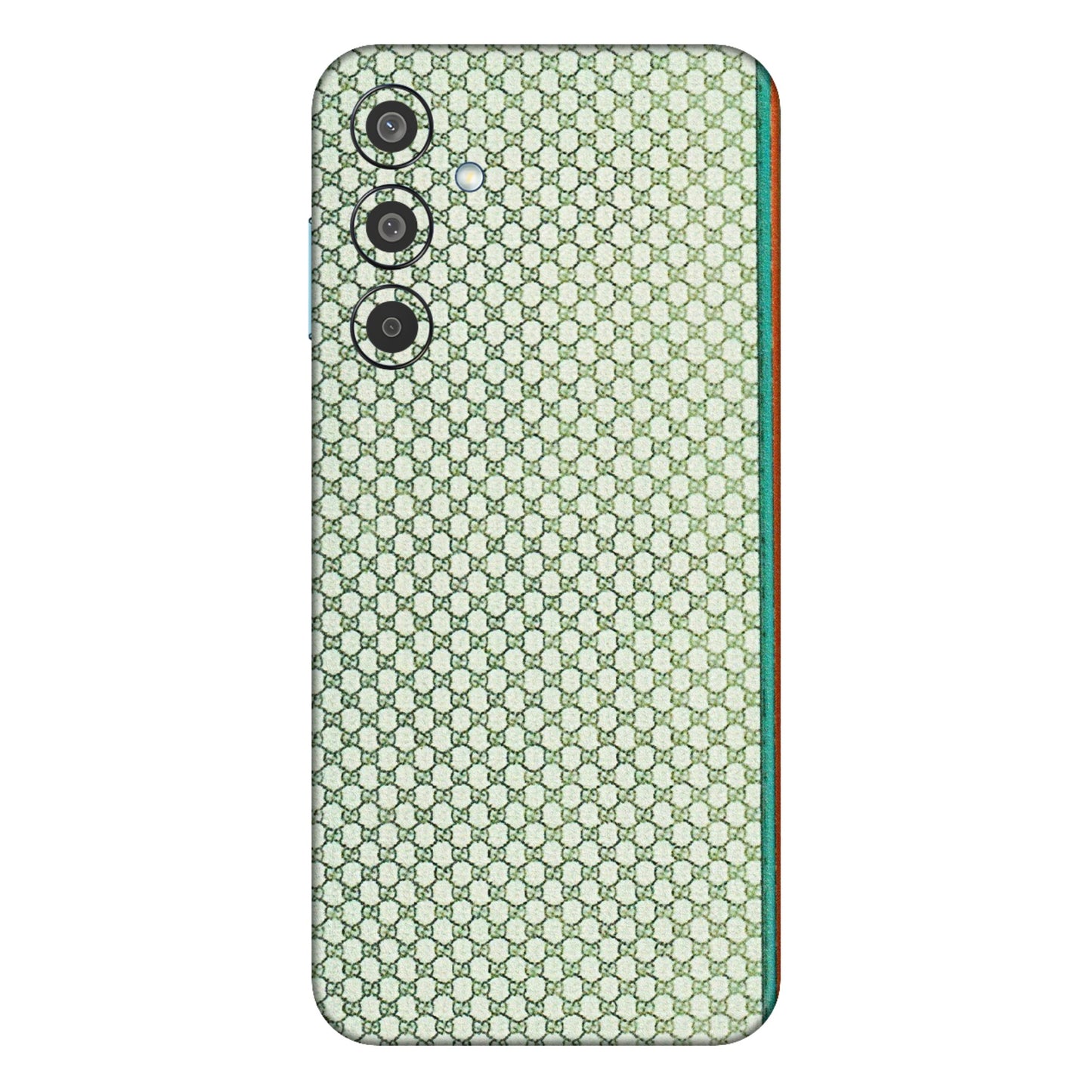 Samsung M/F/Note/Flip and C Phone Skins (All Models) - Gucci Fabric Pattern - 3D Embossed Finish (L-73) Samsung Galaxy M35 (5G)