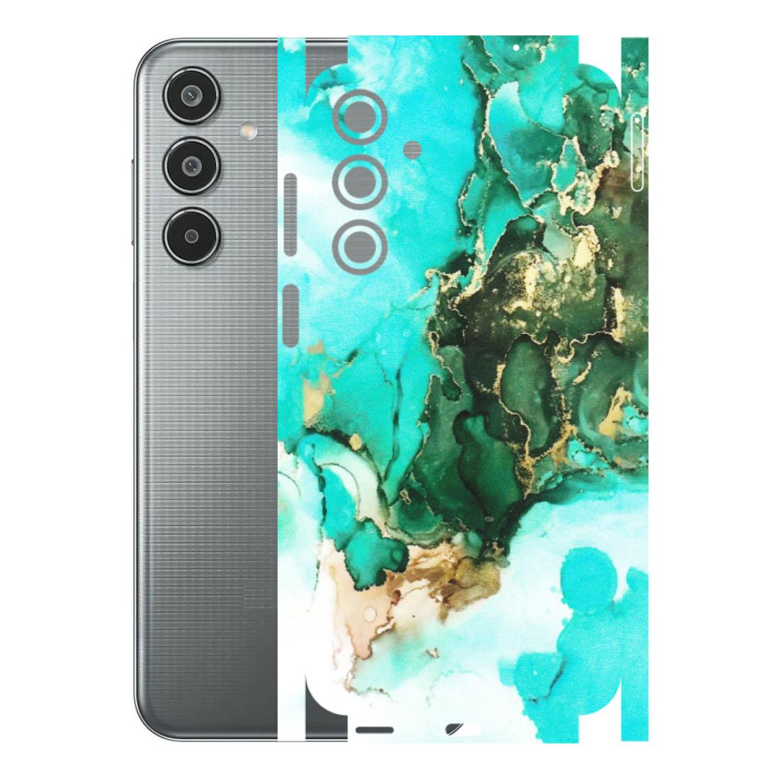 Samsung M/F/Note/Flip and C Phone Skins (All Models) - The Blue Gold Marble - Matte Finish (M-124) Samsung Galaxy M35 (5G)
