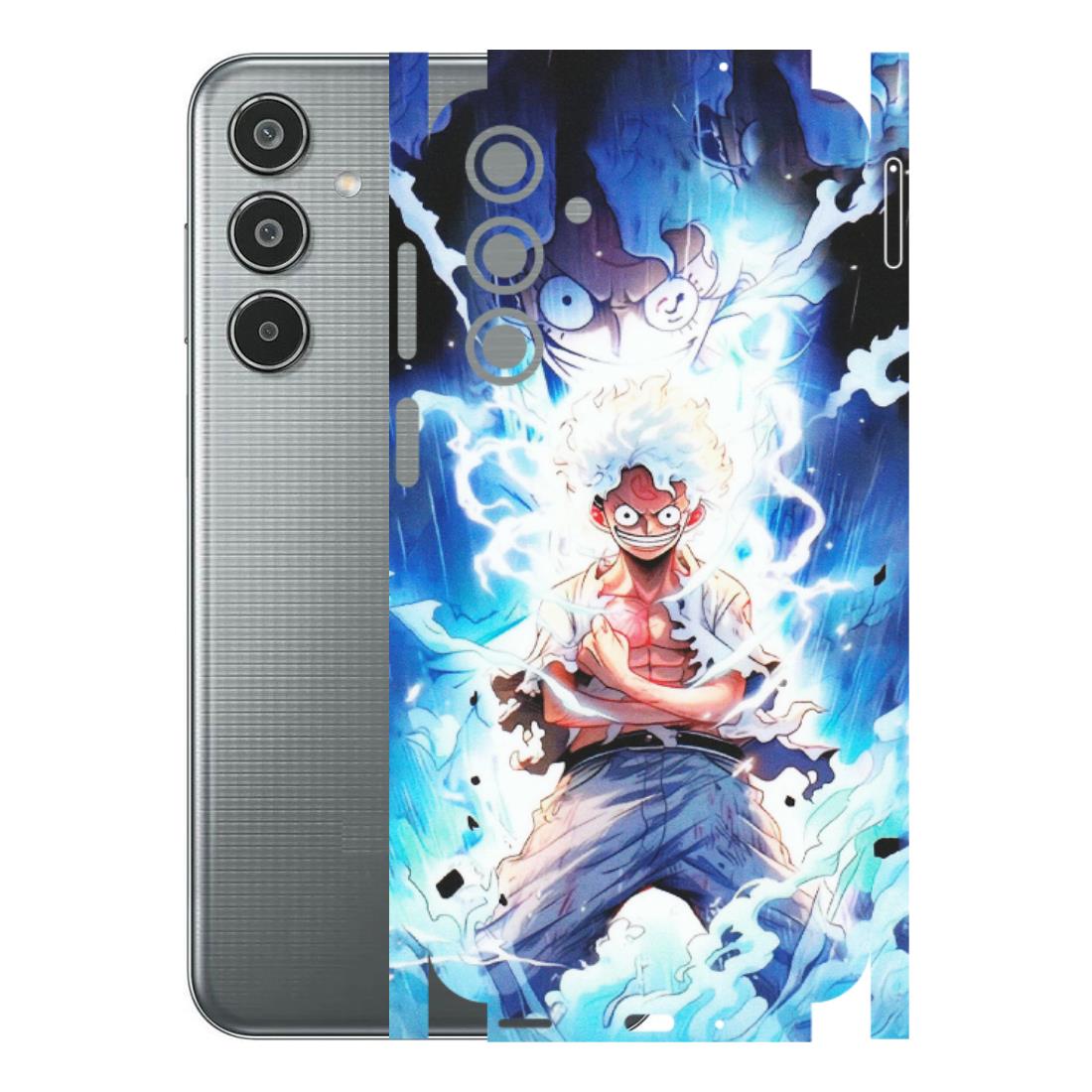 Samsung M/F/Note/Flip and C Phone Skins (All Models) - Blue Thunder Luffy Anime - Matte Finish (M-132) Samsung Galaxy M35 (5G)