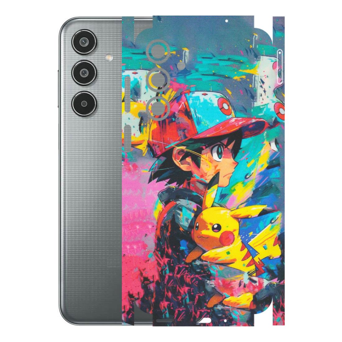 Samsung M/F/Note/Flip and C Phone Skins (All Models) - Ash & Pikachu - Matte Finish (M-26) Samsung Galaxy M35 (5G)