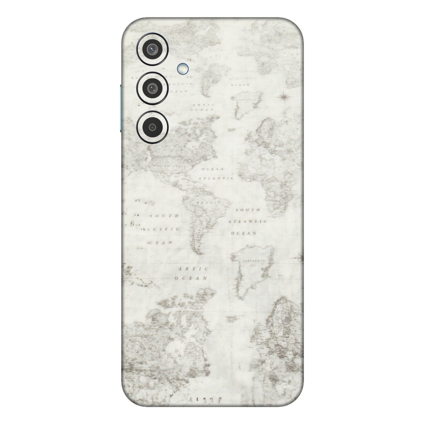 Samsung M/F/Note/Flip and C Phone Skins (All Models) - World Travel Map - Transparent Finish (T-04) Samsung Galaxy M35 (5G)