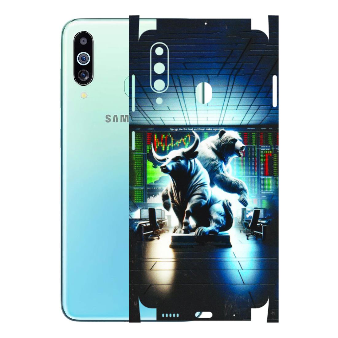 Samsung M/F/Note/Flip and C Phone Skins (All Models) - Stock Market Sensex Bear vs Bulls - 3D Embossed Finish (L-15) Samsung Galaxy M40