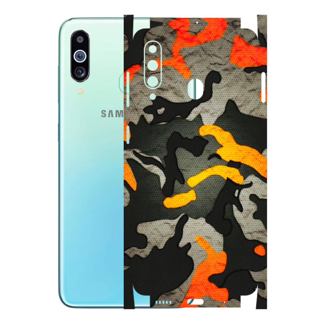 Samsung M/F/Note/Flip and C Phone Skins (All Models) - Orange Camouflage - 3D Embossed Finish (L-204) Samsung Galaxy M40