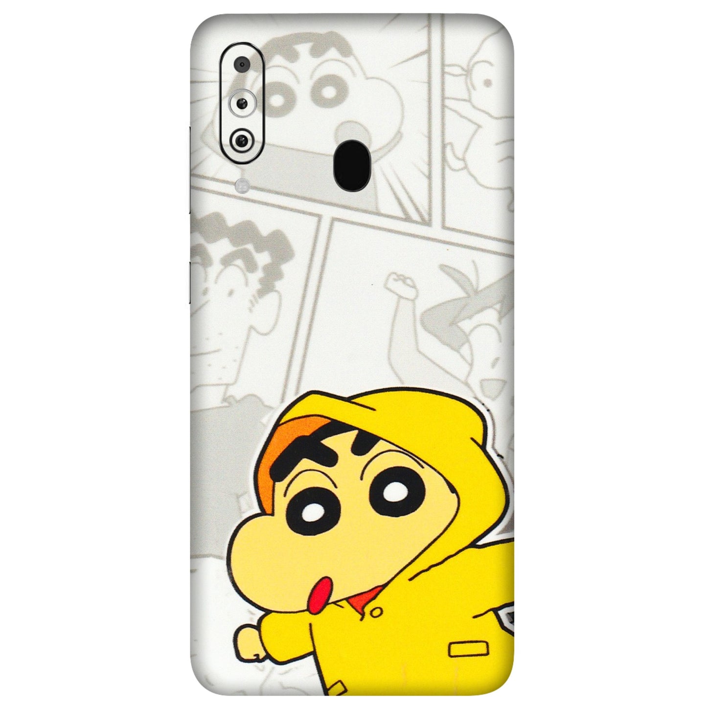 Samsung M/F/Note/Flip and C Phone Skins (All Models) - Yellow Shinchan Comic - 3D Embossed Finish (L-246) Samsung Galaxy M40