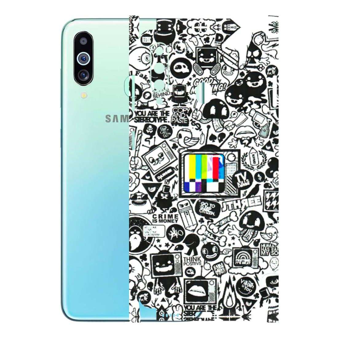 Samsung M/F/Note/Flip and C Phone Skins (All Models) - Doodles Positive Art - 3D Embossed Finish (L-263) Samsung Galaxy M40