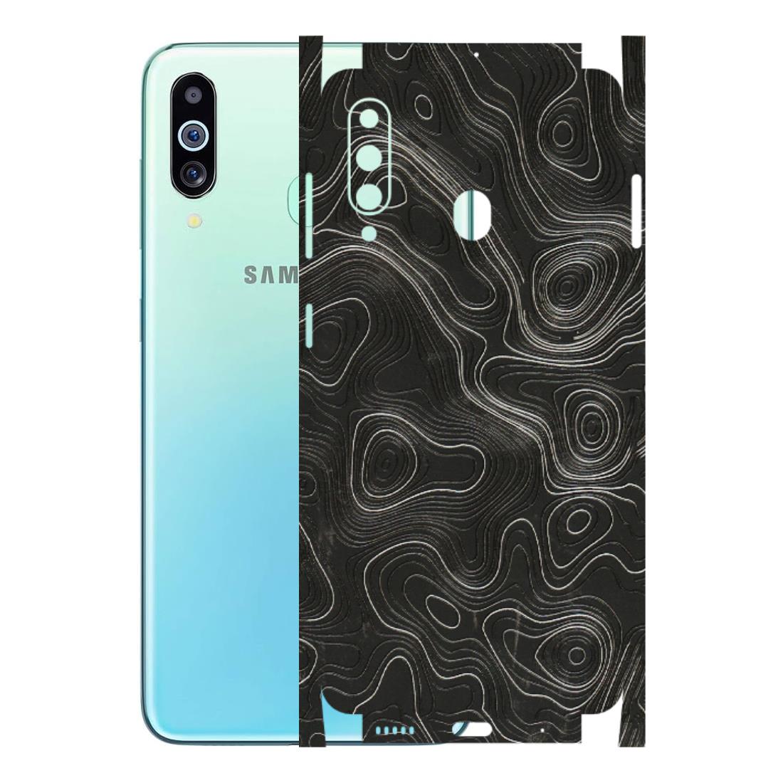 Samsung M/F/Note/Flip and C Phone Skins (All Models) - Abstract White Line Map - 3D Embossed Finish (L-269) Samsung Galaxy M40