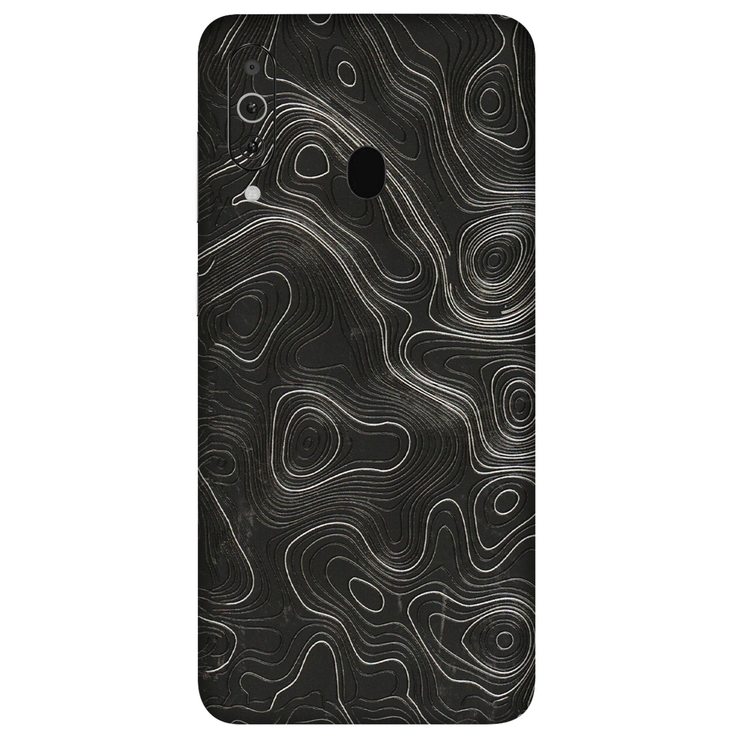 Samsung M/F/Note/Flip and C Phone Skins (All Models) - Abstract White Line Map - 3D Embossed Finish (L-269) Samsung Galaxy M40