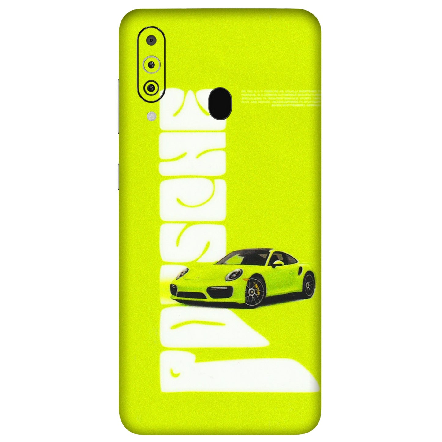 Samsung M/F/Note/Flip and C Phone Skins (All Models) - Lime Green Porche - 3D Embossed Finish (L-30) Samsung Galaxy M40