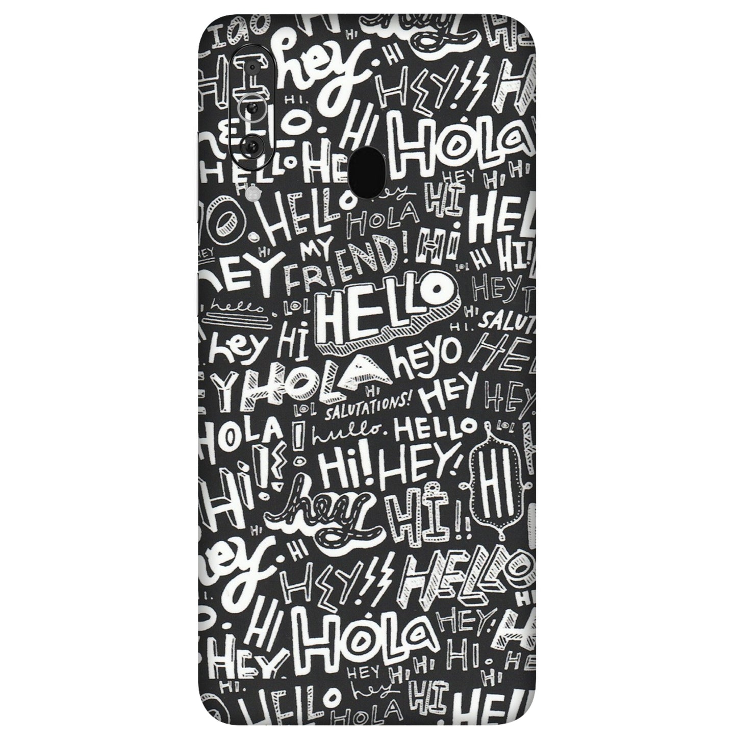 Samsung M/F/Note/Flip and C Phone Skins (All Models) - Hi Hello Doodles - Matte Finish (M-25) Samsung Galaxy M40