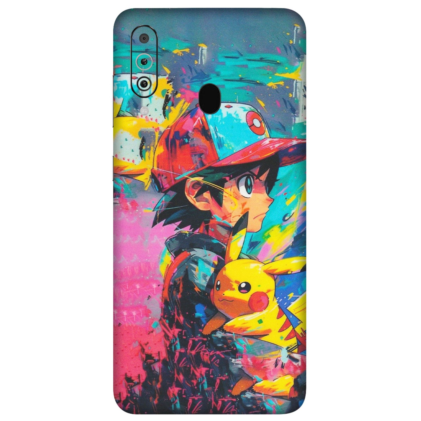 Samsung M/F/Note/Flip and C Phone Skins (All Models) - Ash & Pikachu - Matte Finish (M-26) Samsung Galaxy M40