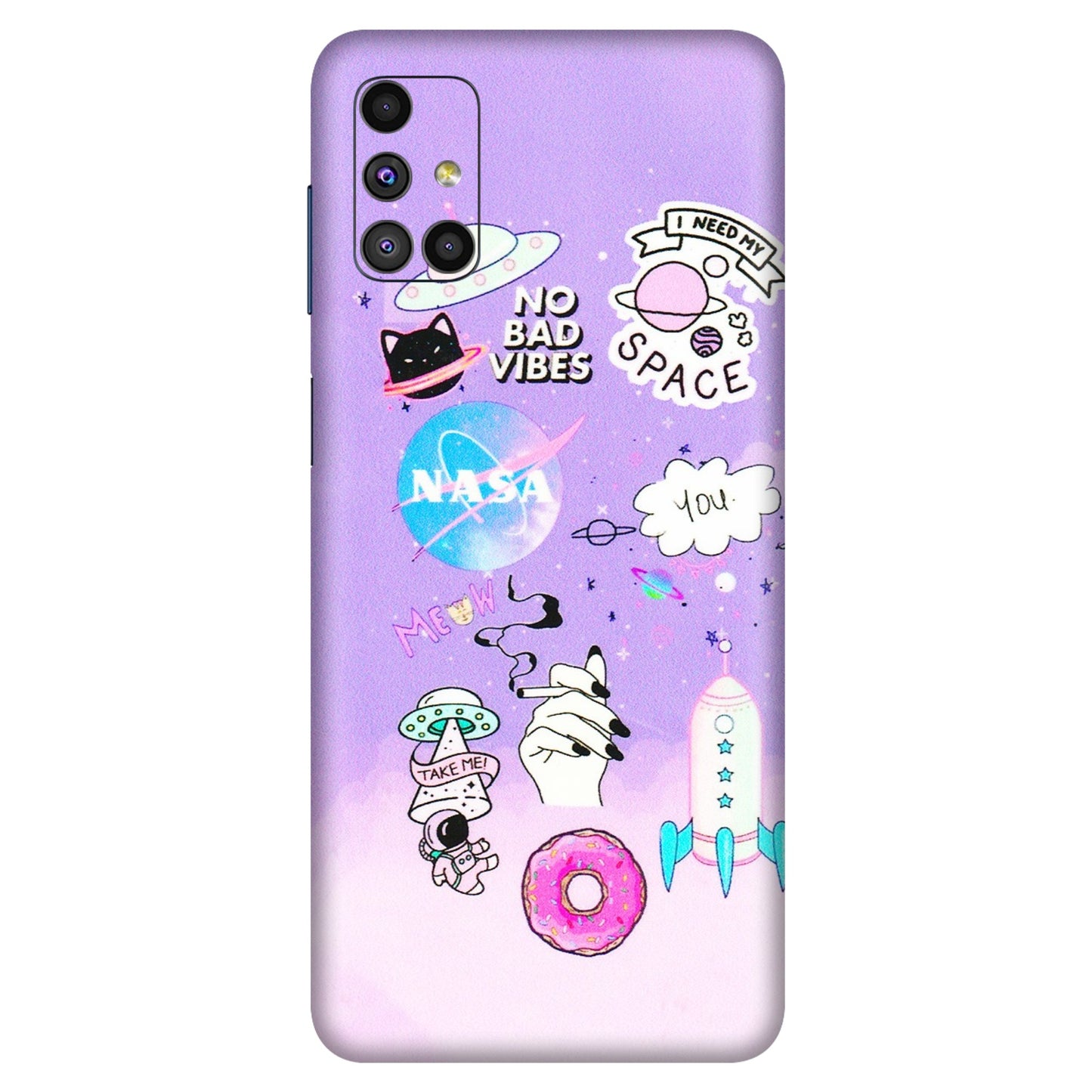 Samsung M/F/Note/Flip and C Phone Skins (All Models) - I Need My Nasa Skin - 3D Embossed Finish (L-149) Samsung Galaxy M51