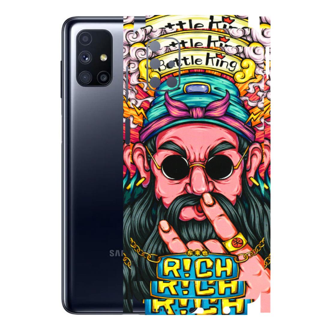 Samsung M/F/Note/Flip and C Phone Skins (All Models) - Battle King Dude Face - 3D Embossed Finish (L-178) Samsung Galaxy M51