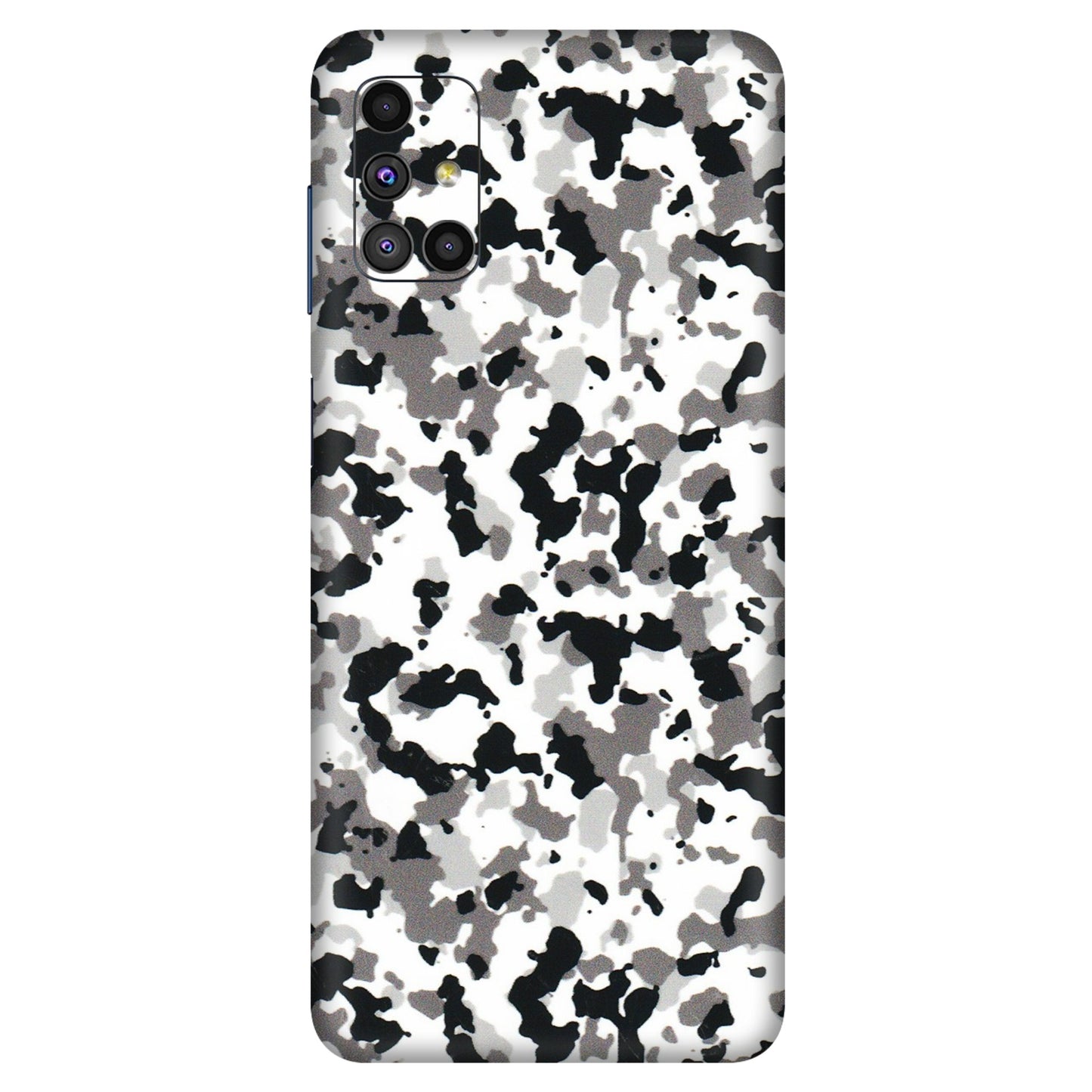 Samsung M/F/Note/Flip and C Phone Skins (All Models) - White Black Camouflage - 3D Embossed Finish (L-18) Samsung Galaxy M51
