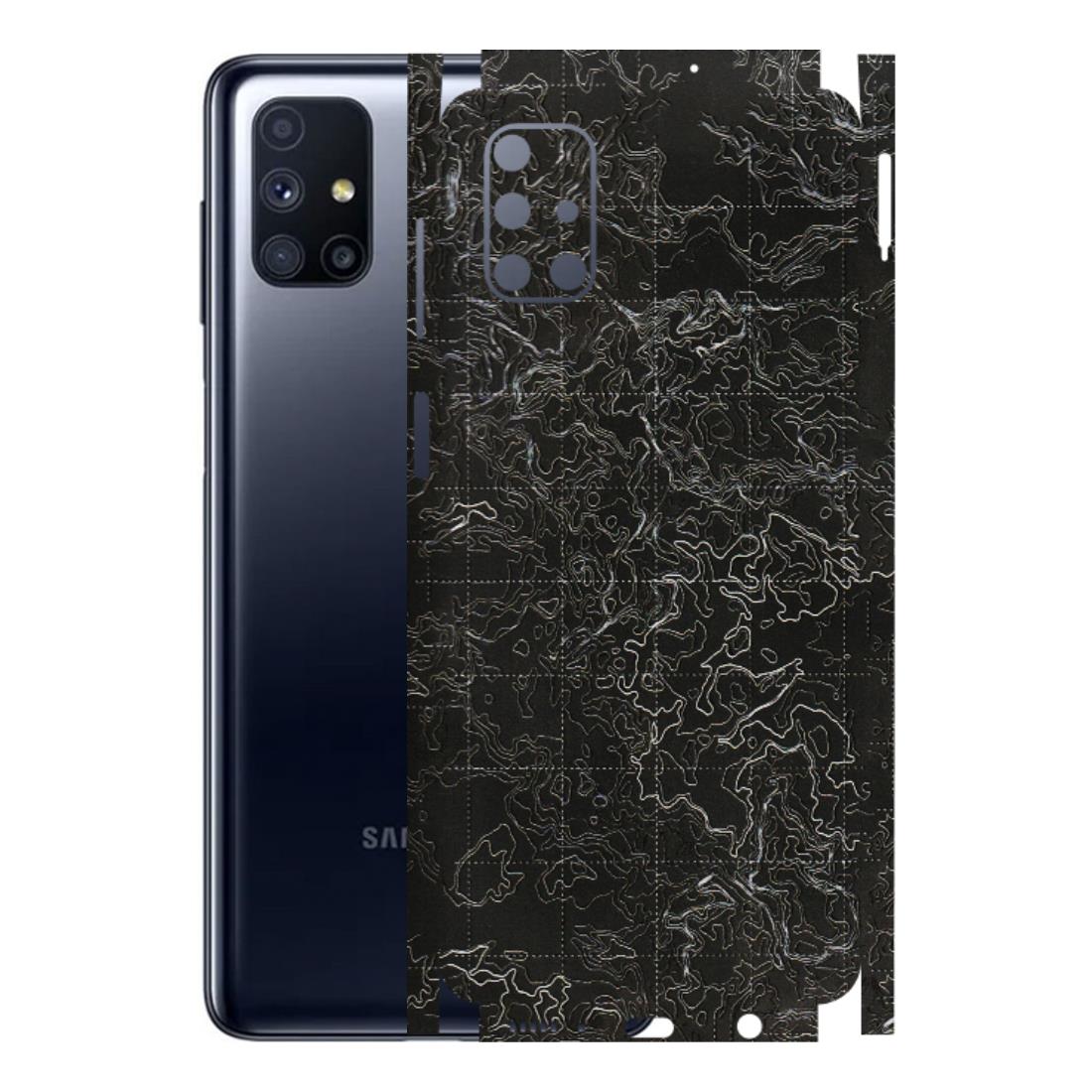 Samsung M/F/Note/Flip and C Phone Skins (All Models) - Black map Texture - 3D Embossed Finish (L-201) Samsung Galaxy M51