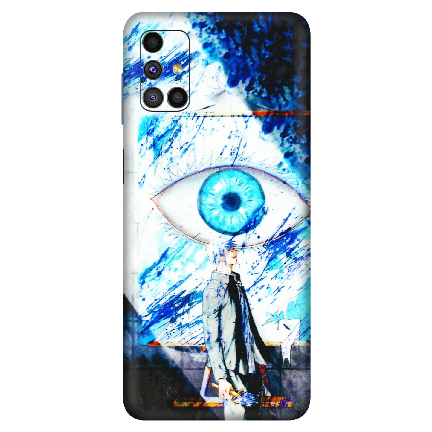 Samsung M/F/Note/Flip and C Phone Skins (All Models) - Gojo Satoru evil eye - 3D Embossed Finish (L-239) Samsung Galaxy M51