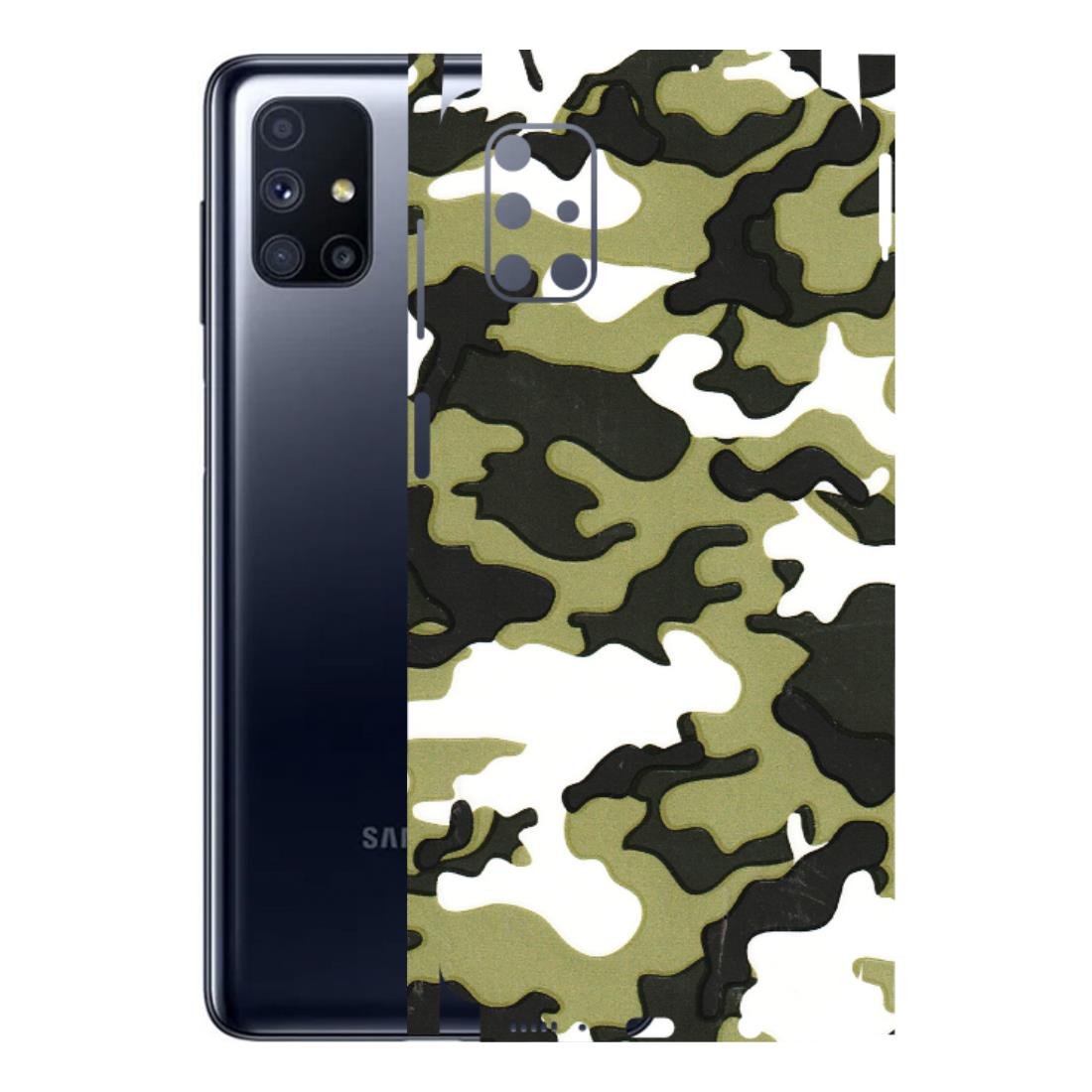 Samsung M/F/Note/Flip and C Phone Skins (All Models) - Camouflages White And Green - 3D Embossed Finish (L-243) Samsung Galaxy M51
