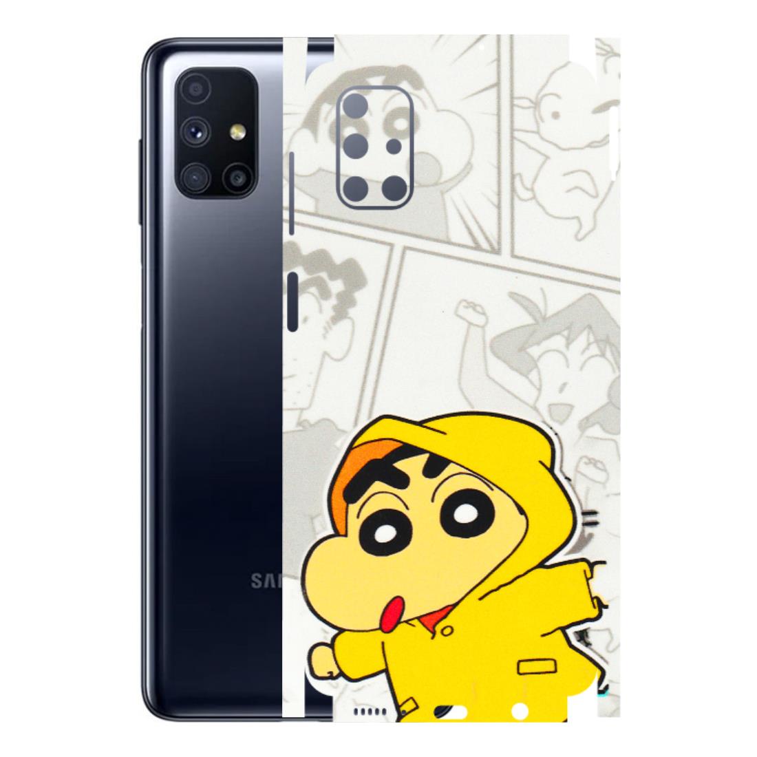 Samsung M/F/Note/Flip and C Phone Skins (All Models) - Yellow Shinchan Comic - 3D Embossed Finish (L-246) Samsung Galaxy M51