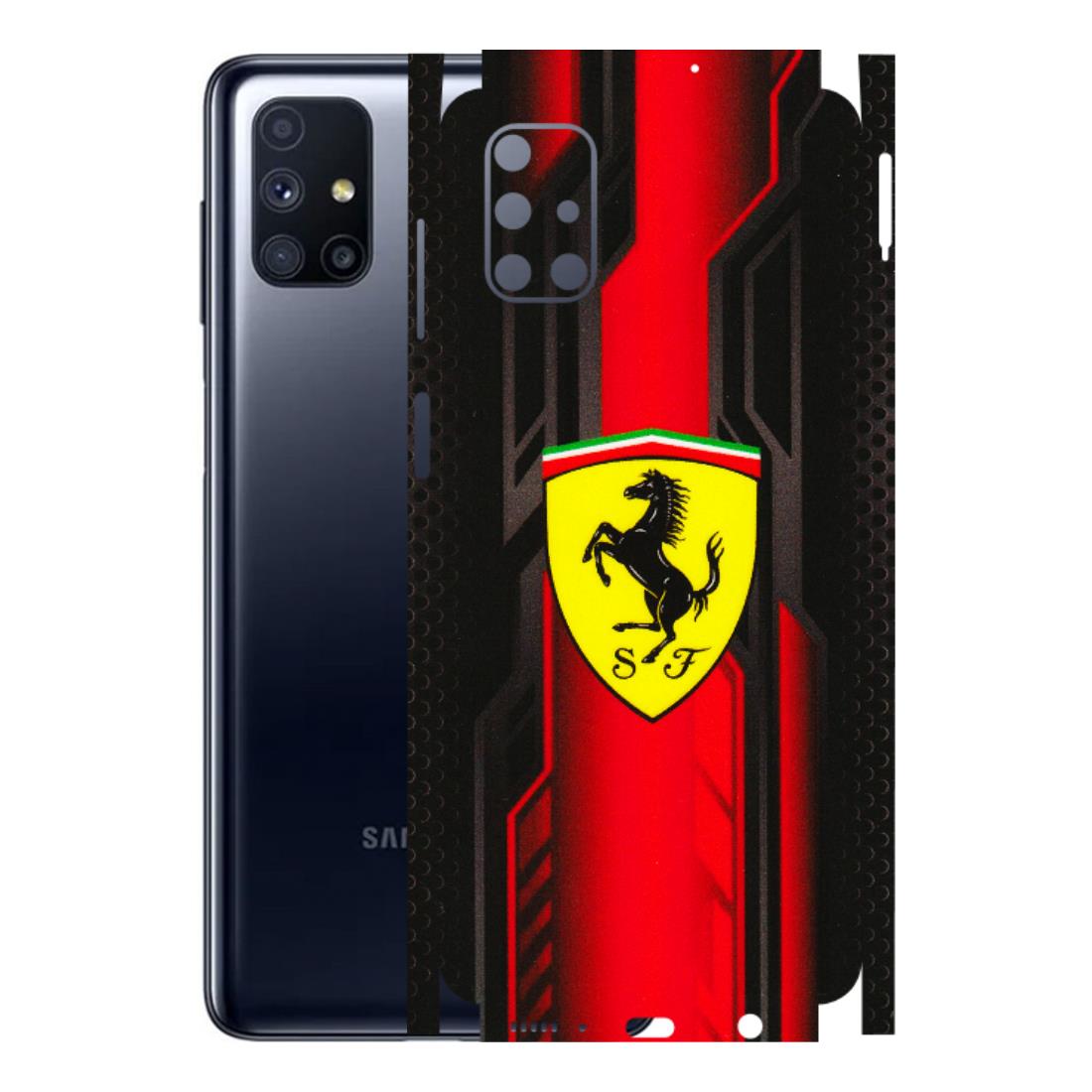 Samsung M/F/Note/Flip and C Phone Skins (All Models) - Black Ferrari Logo - 3D Embossed Finish (L-253) Samsung Galaxy M51