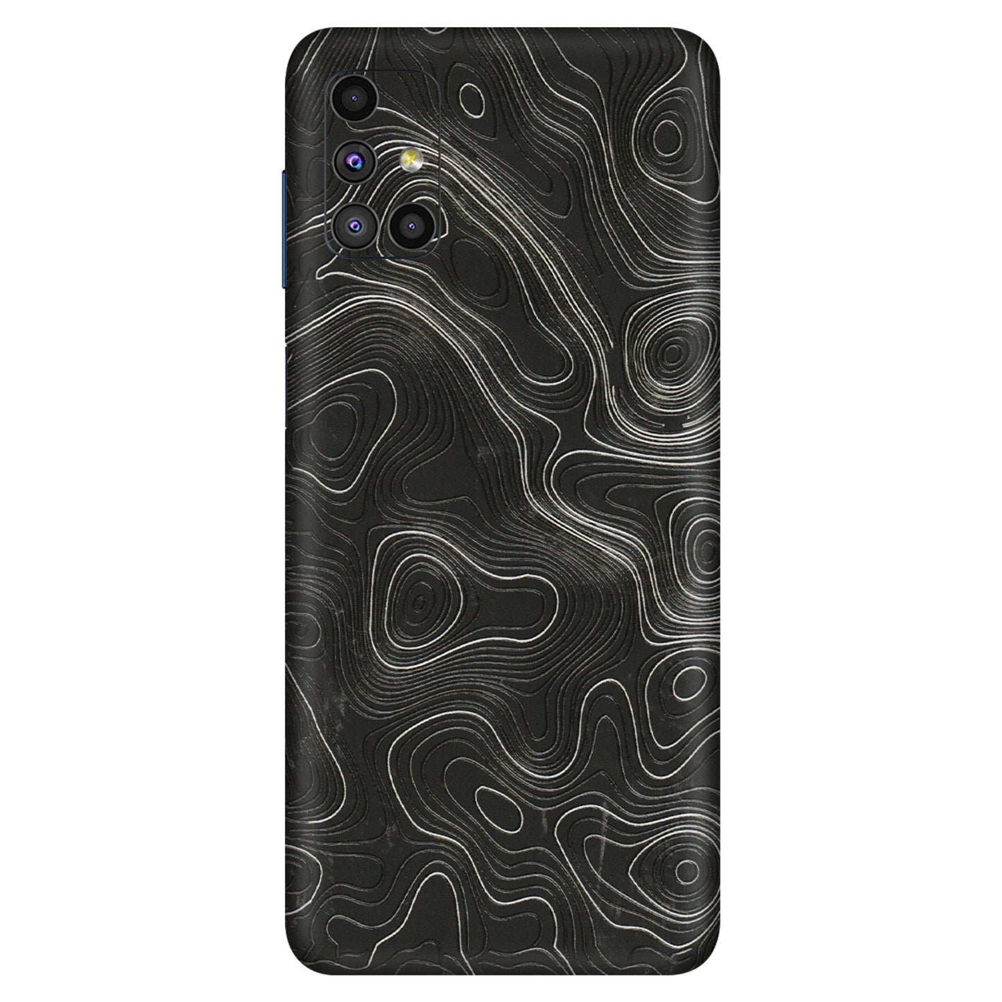 Samsung M/F/Note/Flip and C Phone Skins (All Models) - Abstract White Line Map - 3D Embossed Finish (L-269) Samsung Galaxy M51