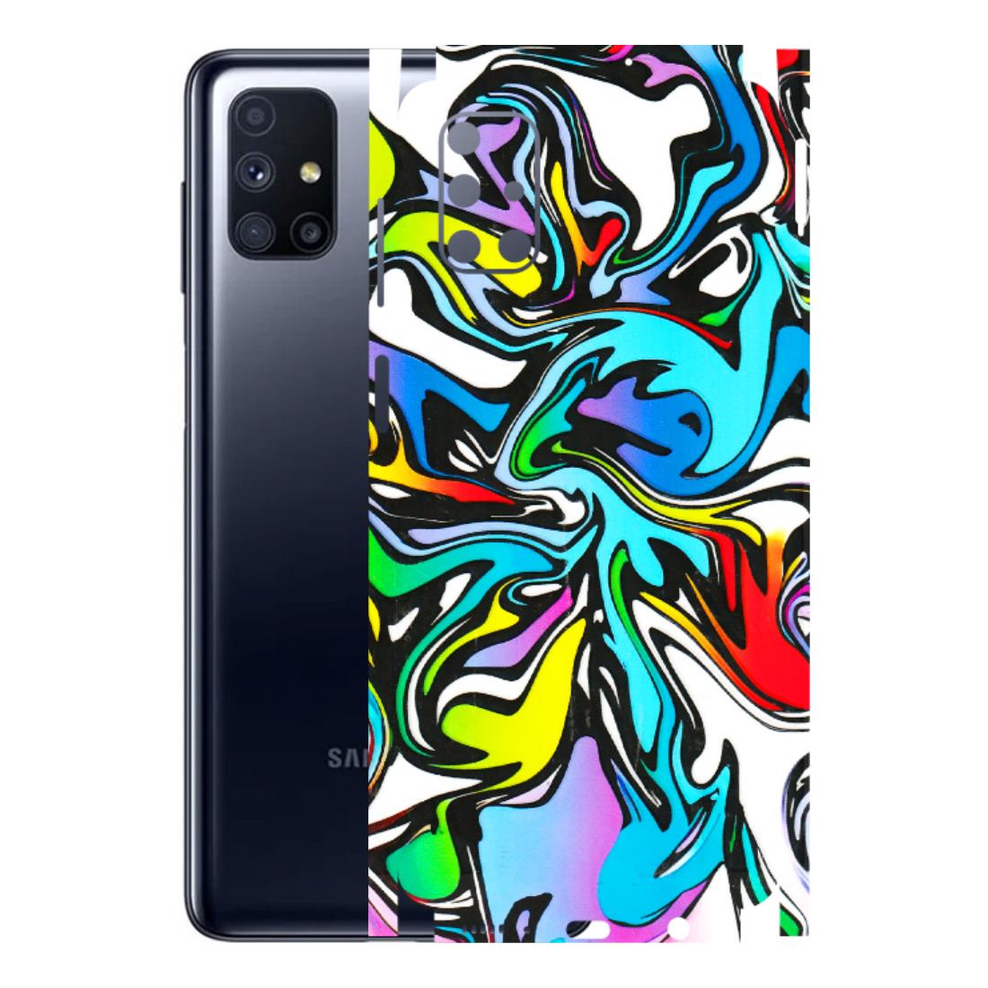 Samsung M/F/Note/Flip and C Phone Skins (All Models) - Abstract Colour Paints - 3D Embossed Finish (L-271) Samsung Galaxy M51