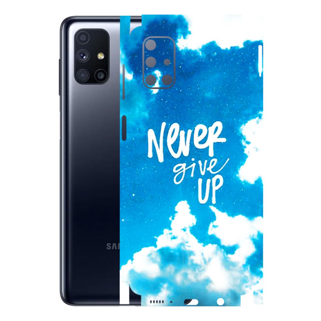 Samsung M/F/Note/Flip and C Phone Skins (All Models) - Never Give Up - 3D Embossed Finish (L-279) Samsung Galaxy M51