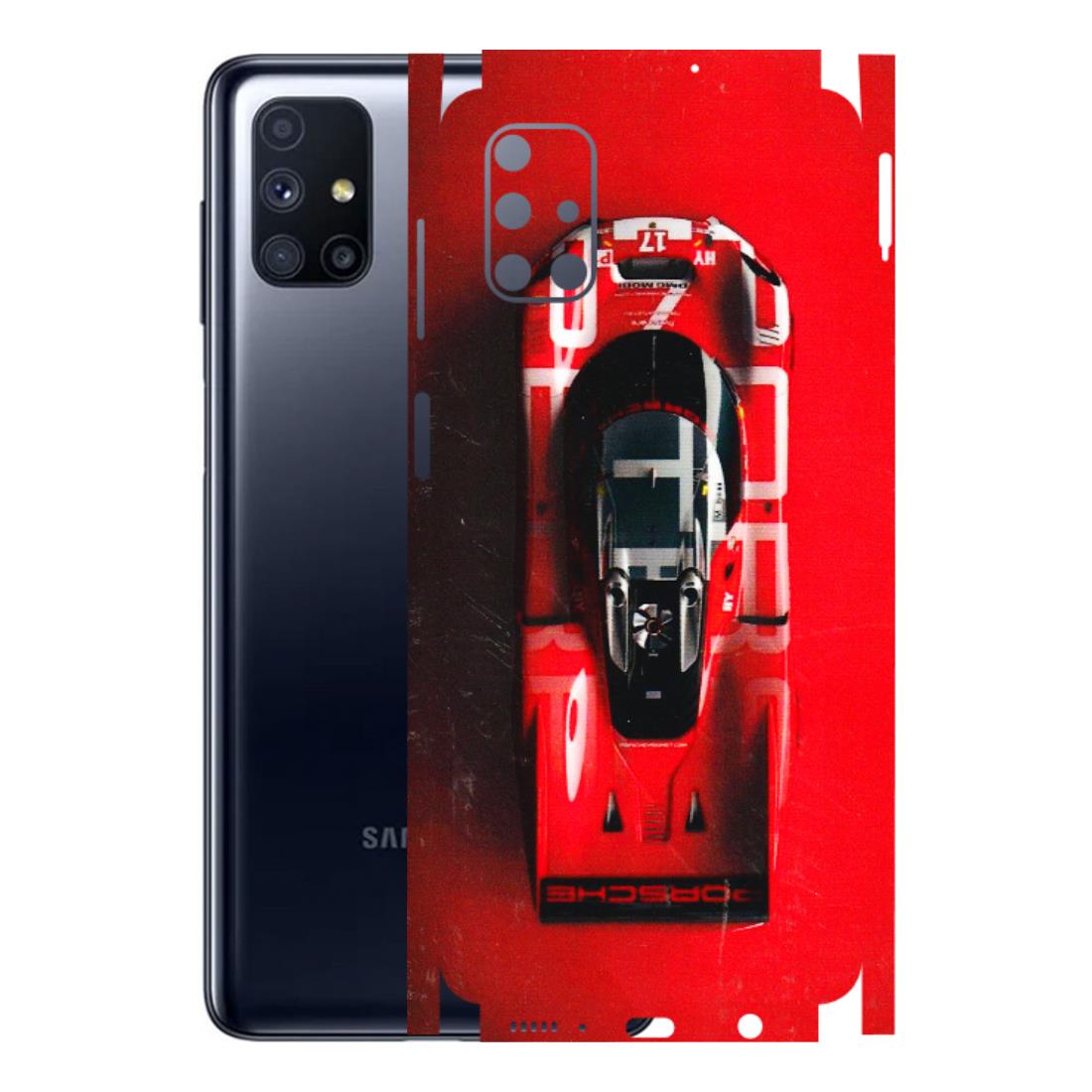 Samsung M/F/Note/Flip and C Phone Skins (All Models) - Red Porsche Car Logo - 3D Embossed Finish (L-315) Samsung Galaxy M51