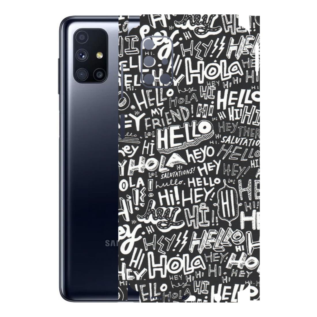 Samsung M/F/Note/Flip and C Phone Skins (All Models) - Hi Hello Doodles - Matte Finish (M-25) Samsung Galaxy M51