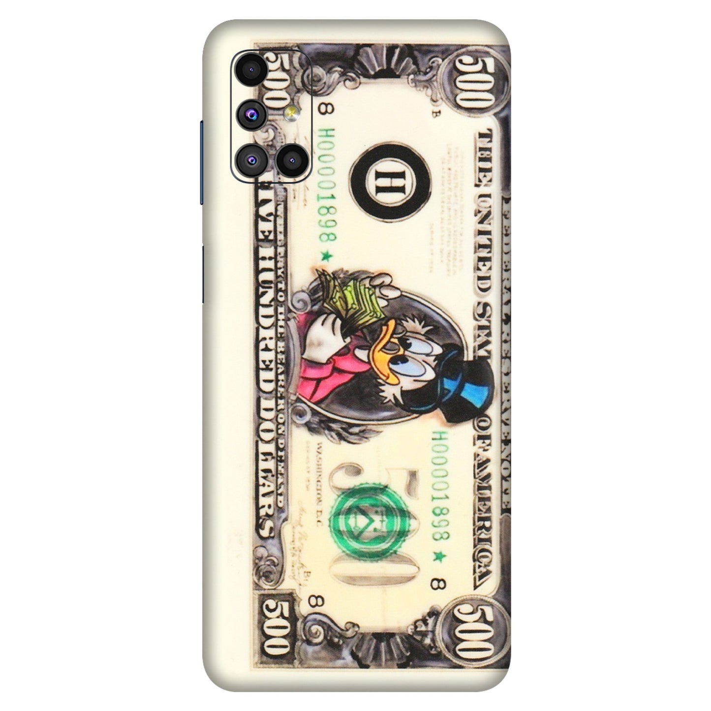 Samsung M/F/Note/Flip and C Phone Skins (All Models) - Five Hundred Dollar Duck - Transparent Finish (T-15) Samsung Galaxy M51