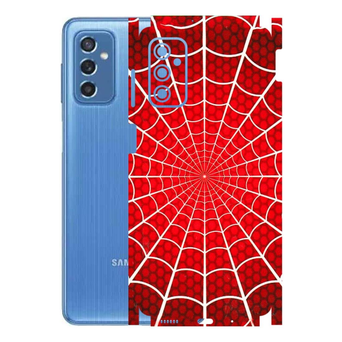 Samsung M/F/Note/Flip and C Phone Skins (All Models) - Classic Spidey Web - 3D Embossed Finish (L-115) Samsung Galaxy M52 (5G)