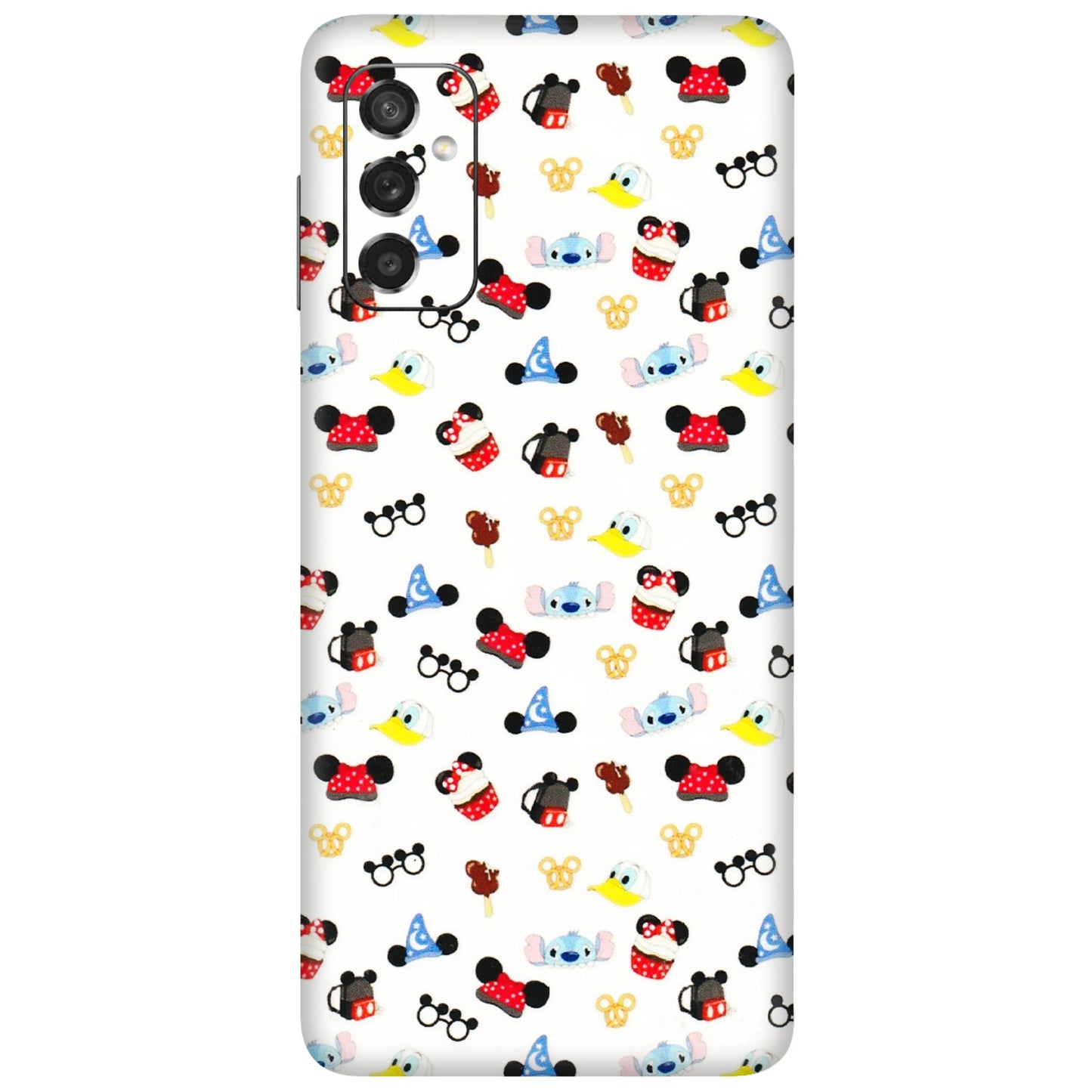 Samsung M/F/Note/Flip and C Phone Skins (All Models) - Minnie Mouse & Donald Doodles s - 3D Embossed Finish (L-194) Samsung Galaxy M52 (5G)