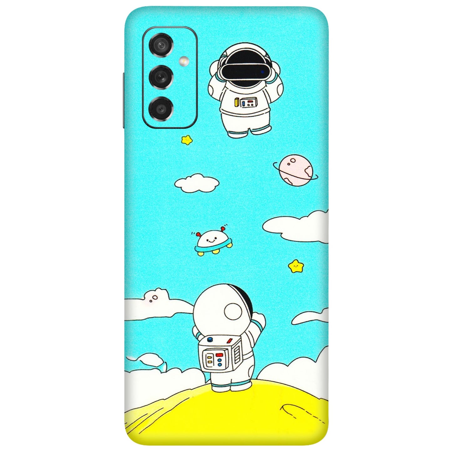 Samsung M/F/Note/Flip and C Phone Skins (All Models) - Blue Skies Astro Float - 3D Embossed Finish (L-230) Samsung Galaxy M52 (5G)
