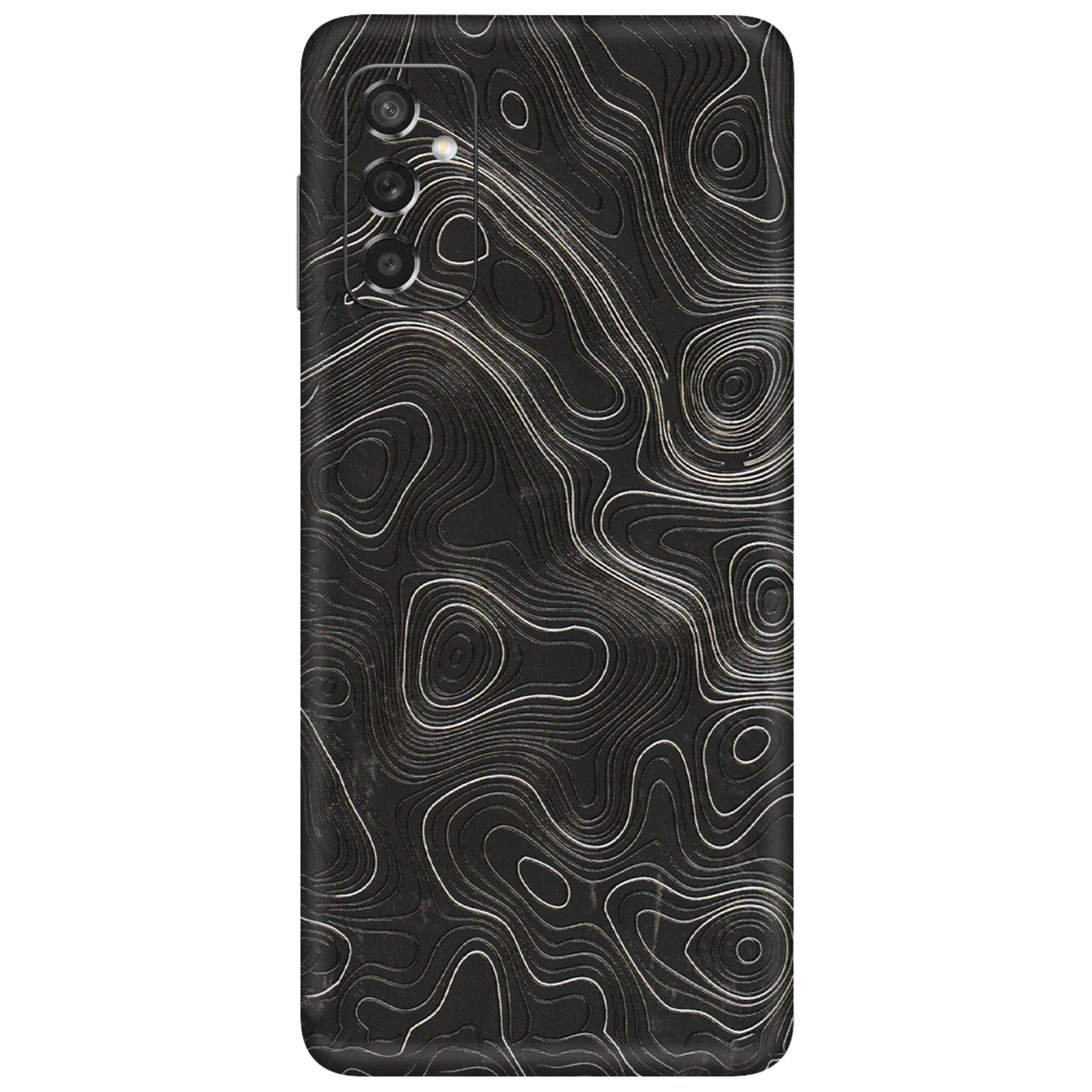 Samsung M/F/Note/Flip and C Phone Skins (All Models) - Abstract White Line Map - 3D Embossed Finish (L-269) Samsung Galaxy M52 (5G)