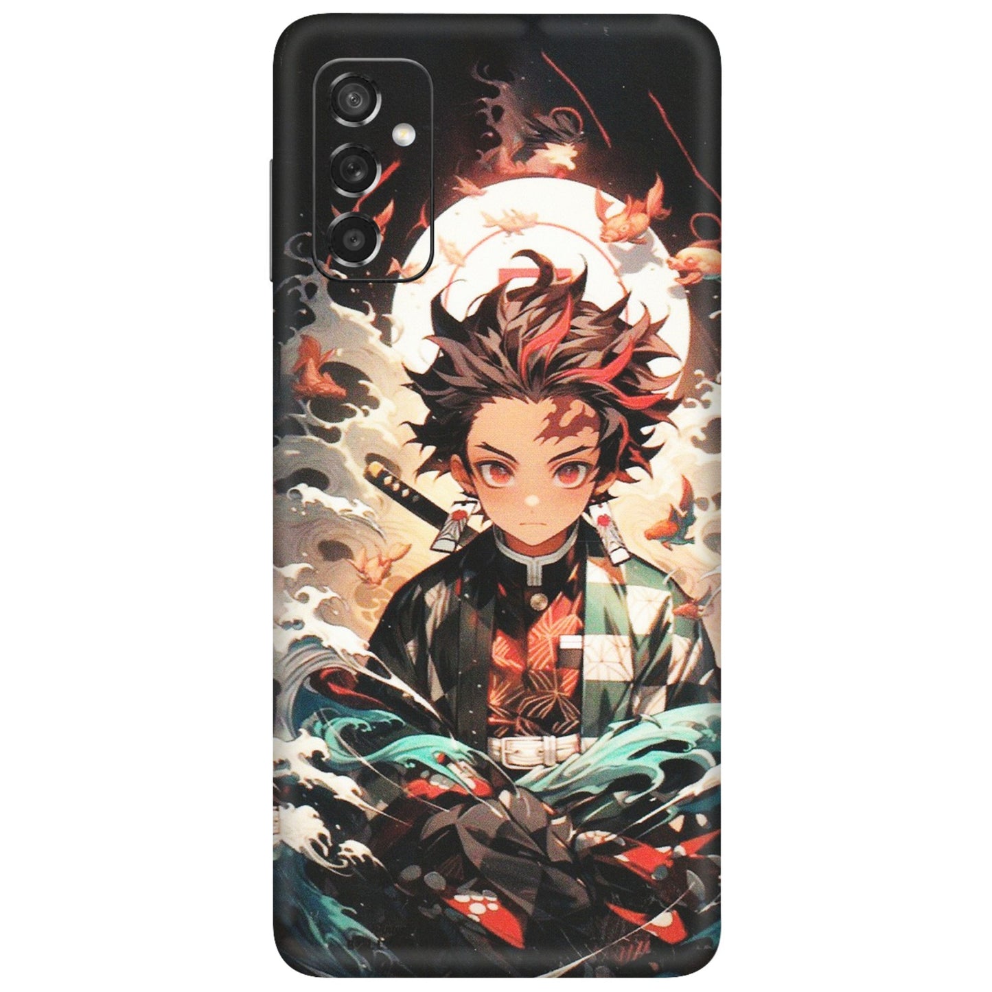 Samsung M/F/Note/Flip and C Phone Skins (All Models) - Tanjiro Demon Slayer Anime - Matte Finish (M-158) Samsung Galaxy M52 (5G)
