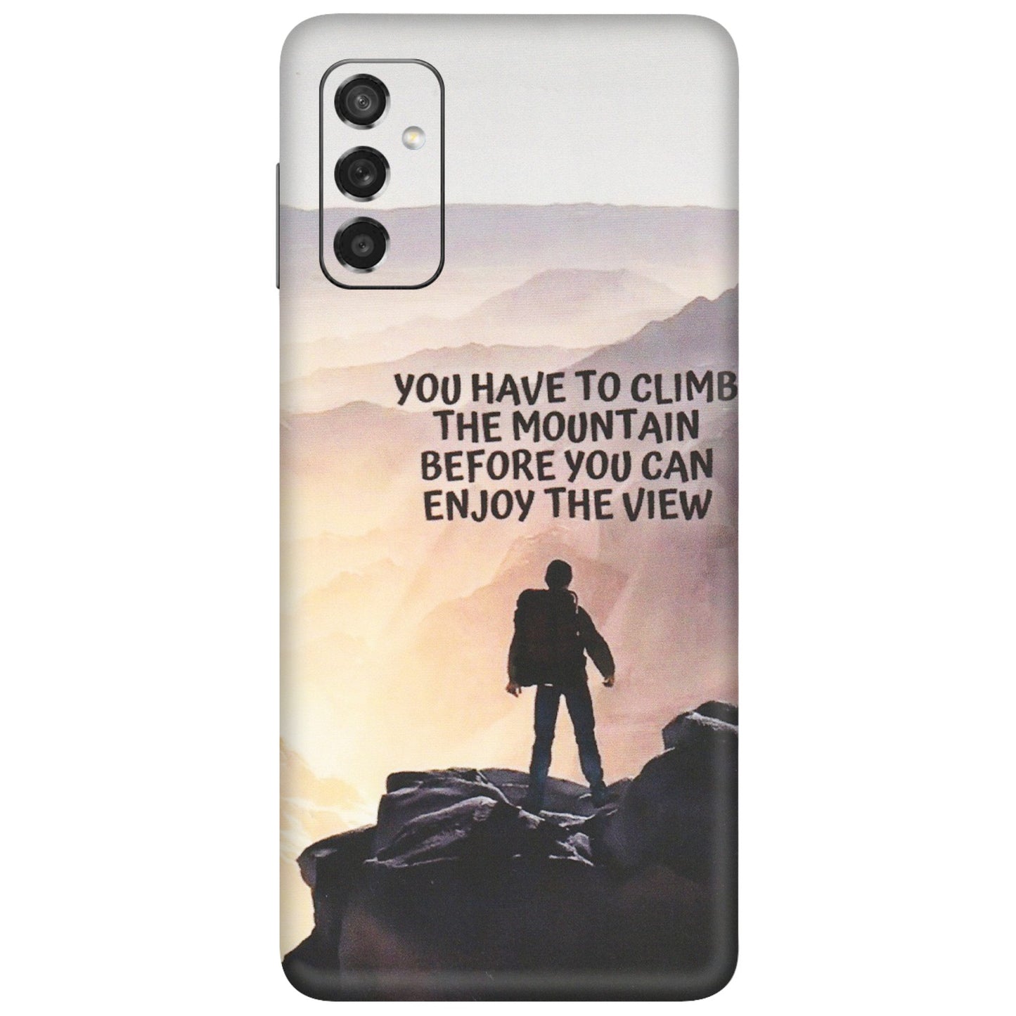 Samsung M/F/Note/Flip and C Phone Skins (All Models) - Motivational Hiking Mountain - Matte Finish (M-28) Samsung Galaxy M52 (5G)
