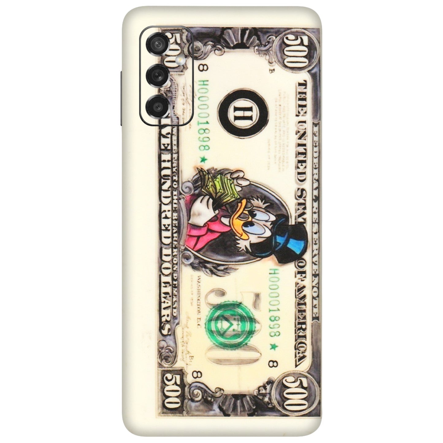 Samsung M/F/Note/Flip and C Phone Skins (All Models) - Five Hundred Dollar Duck - Transparent Finish (T-15) Samsung Galaxy M52 (5G)