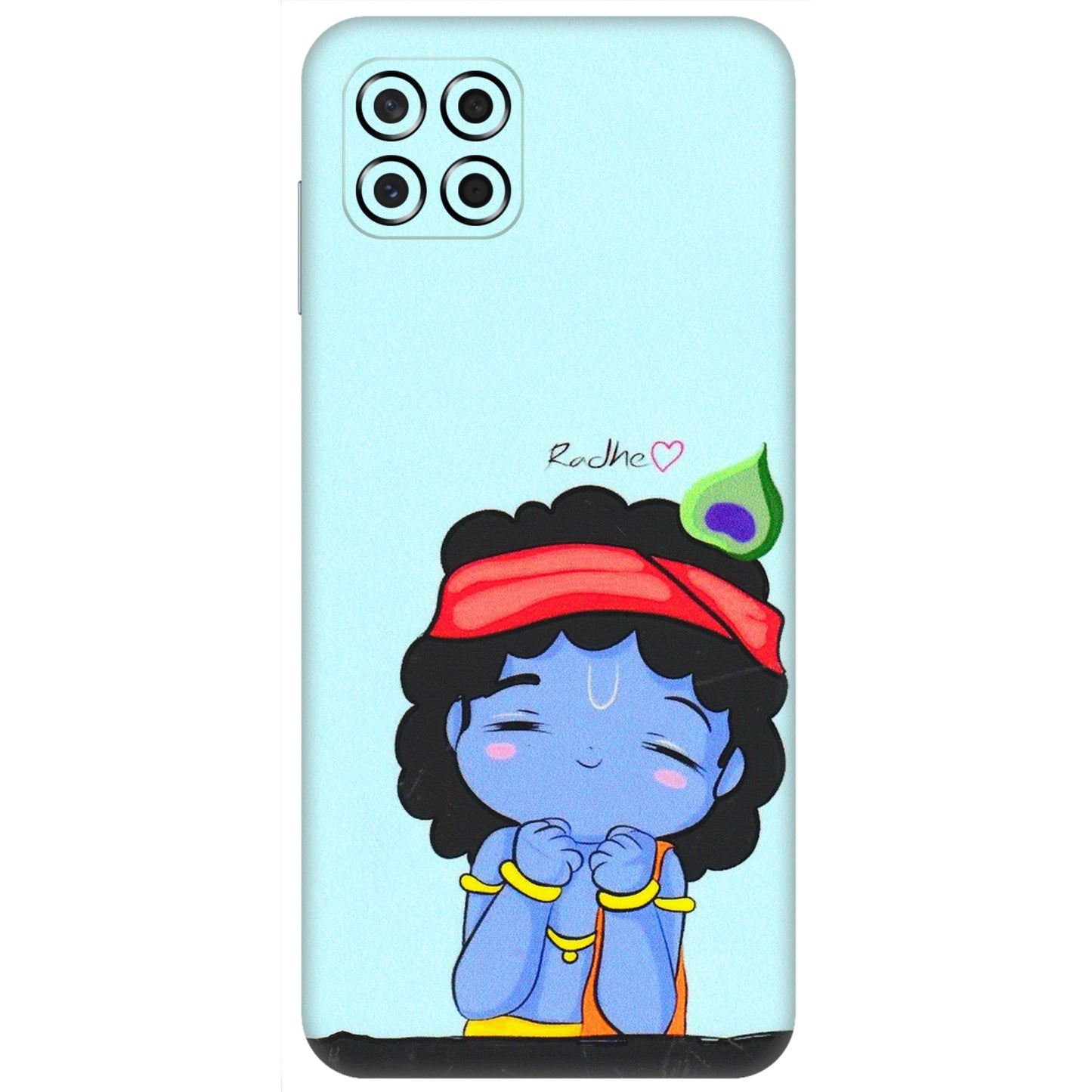 Samsung M/F/Note/Flip and C Phone Skins (All Models) - Radhe Radhe Cute Toon - 3D Embossed Finish (L-05) Samsung Galaxy M53 (5G)
