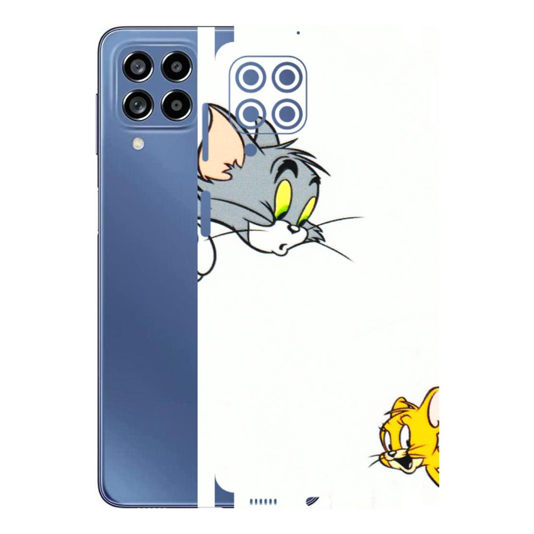 Samsung M/F/Note/Flip and C Phone Skins (All Models) - Cute Tom And Jerry - 3D Embossed Finish (L-220) Samsung Galaxy M53 (5G)