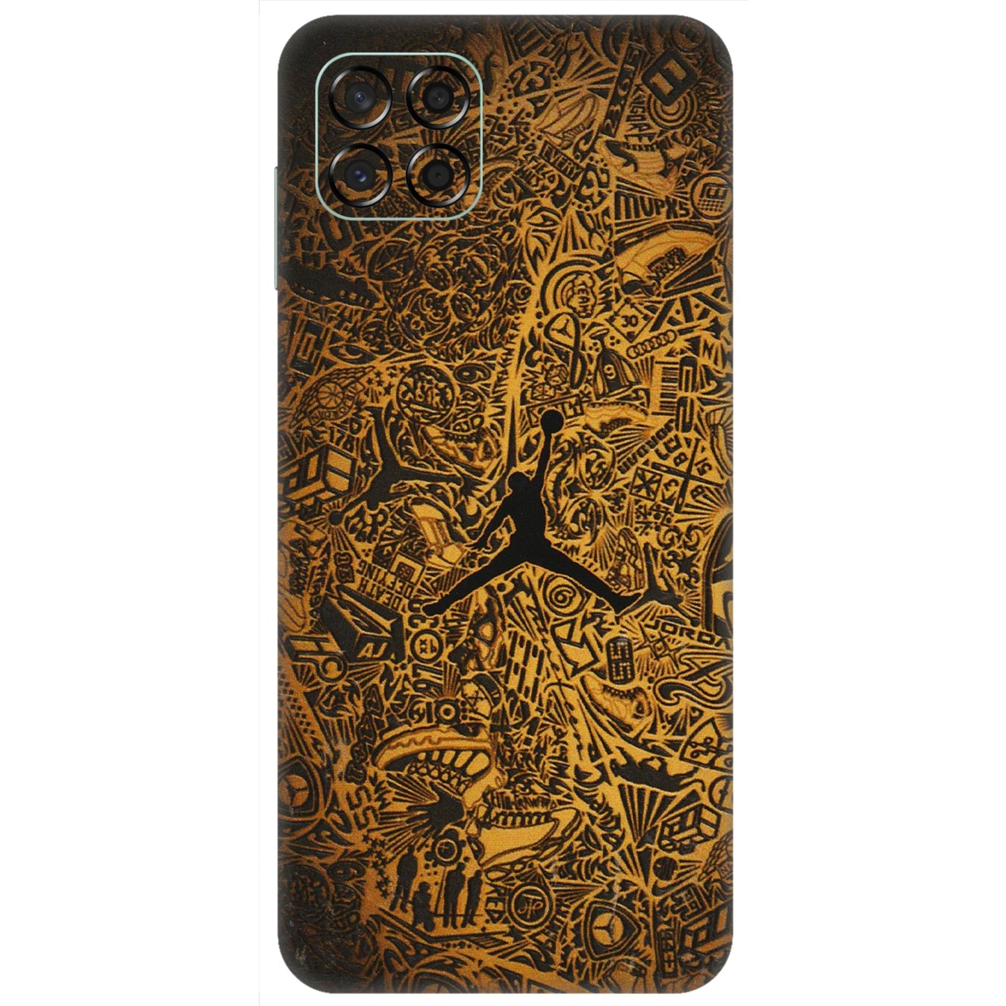 Samsung M/F/Note/Flip and C Phone Skins (All Models) - Premium Gold Basketball Player - 3D Embossed Finish (L-236) Samsung Galaxy M53 (5G)