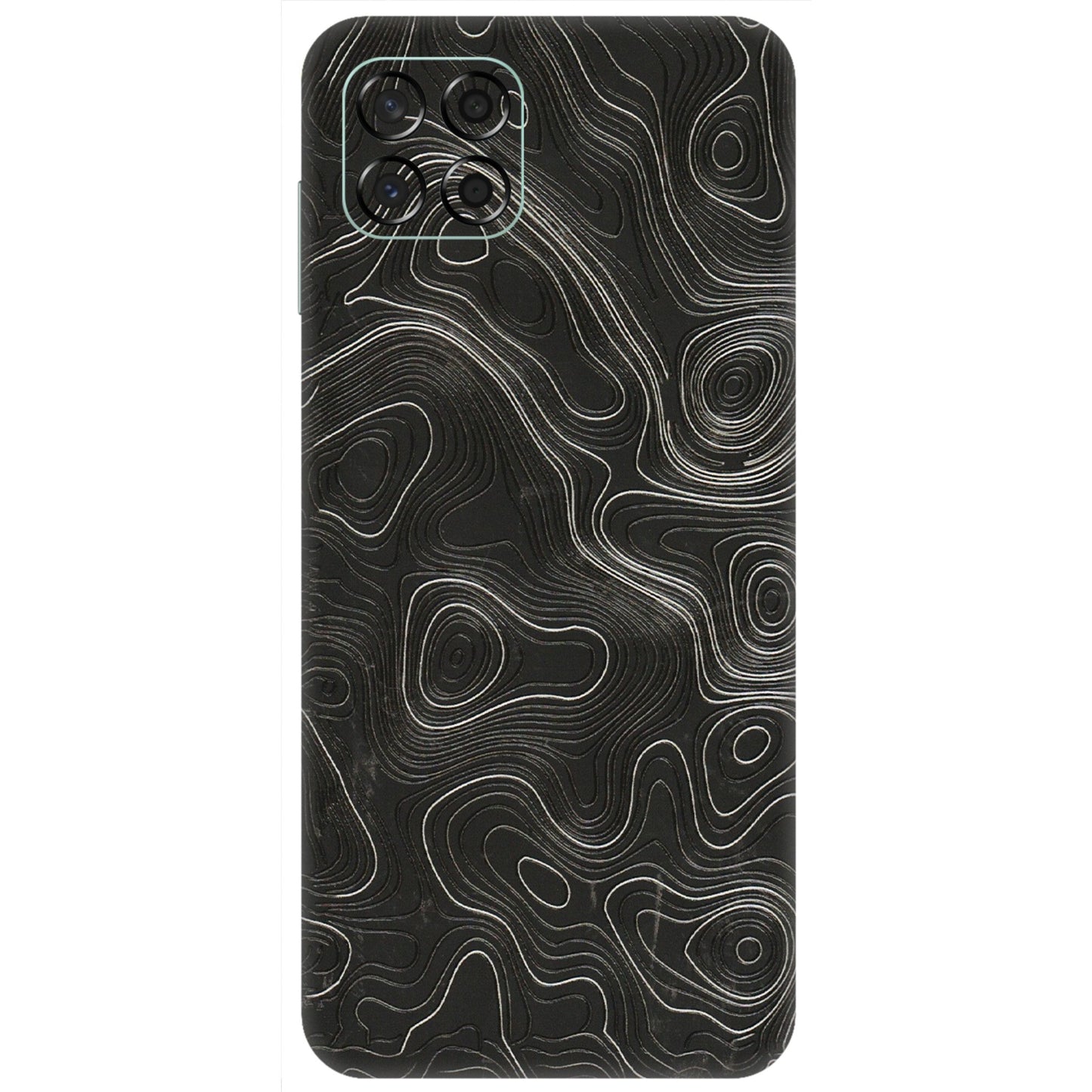 Samsung M/F/Note/Flip and C Phone Skins (All Models) - Abstract White Line Map - 3D Embossed Finish (L-269) Samsung Galaxy M53 (5G)